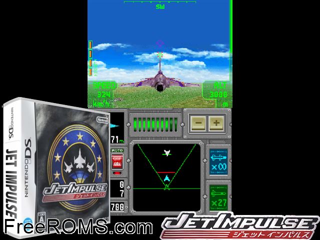 Jet Impulse Japan NDS game showing 3D box cover and gameplay screenshot