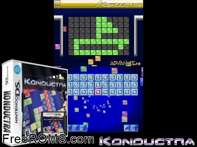 Konductra NDS game showing 3D box cover and gameplay screenshot