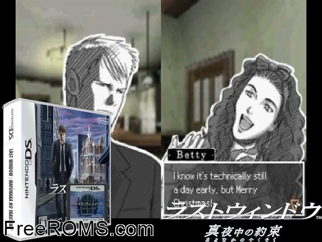 Last Window - Mayonaka no Yakusoku Japan NDS game showing 3D box cover and gameplay screenshot