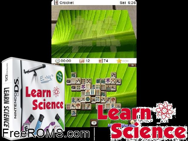 Learn Science NDS game showing 3D box cover and gameplay screenshot