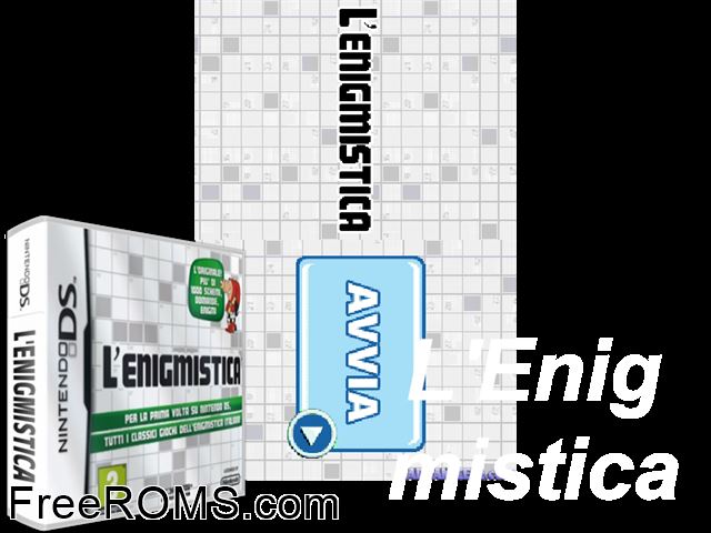 LEnigmistica Italy NDS game showing 3D box cover and gameplay screenshot