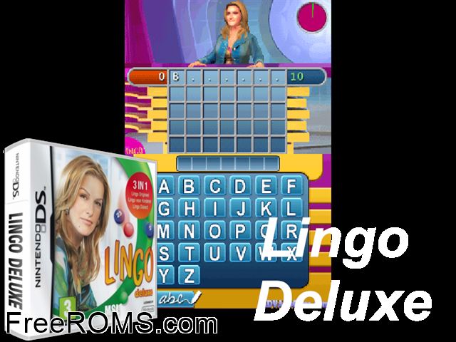 Lingo Deluxe Netherlands NDS game showing 3D box cover and gameplay screenshot