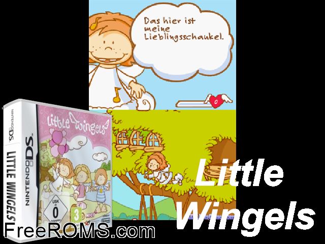 Little Wingels Germany NDS game showing 3D box cover and gameplay screenshot