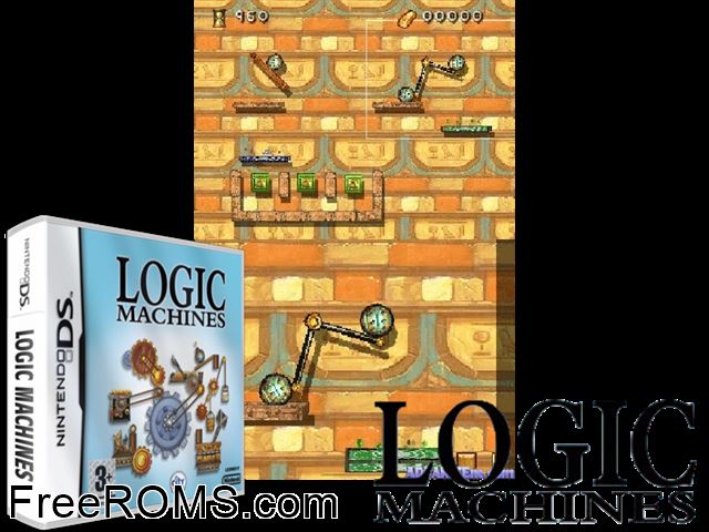 Logic Machines NDS game showing 3D box cover and gameplay screenshot