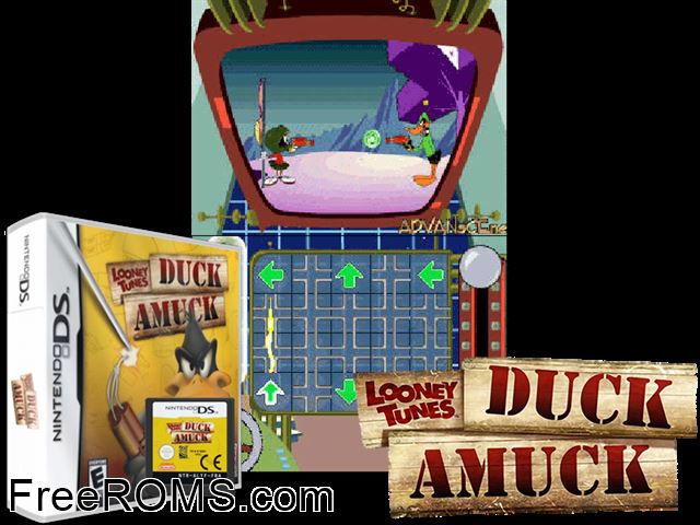 Looney Tunes - Duck Amuck Germany NDS game showing 3D box cover and gameplay screenshot