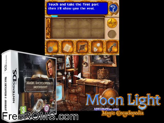 Magic Encyclopedia 2 Europe NDS game showing 3D box cover and gameplay screenshot