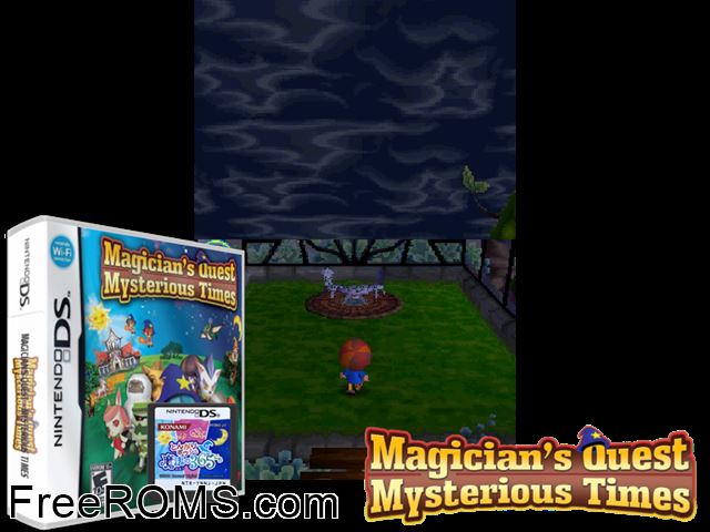 Magicians Quest - Mysterious Times NDS game showing 3D box cover and gameplay screenshot