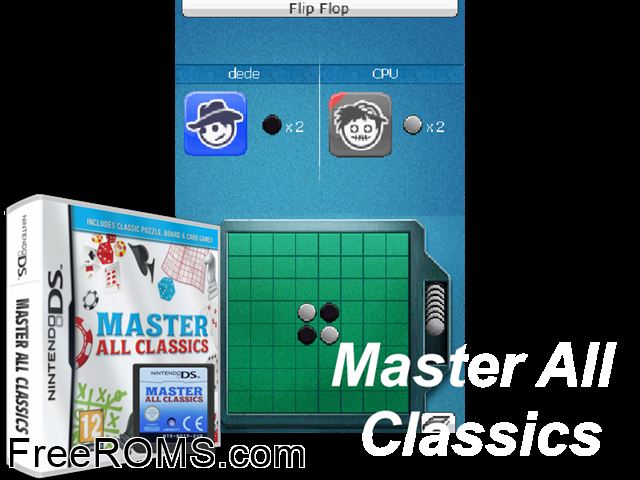 Master All Classics Europe NDS game showing 3D box cover and gameplay screenshot
