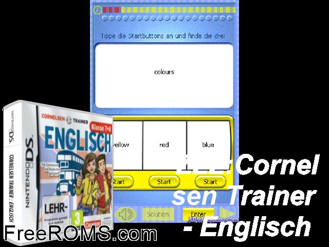 Mathematics Trainer 2 Europe NDS game showing 3D box cover and gameplay screenshot