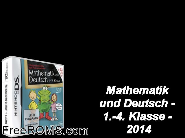 Mathematik und Deutsch 1.-4. Klasse 2014 Germany NDS game showing 3D box cover and gameplay screenshot