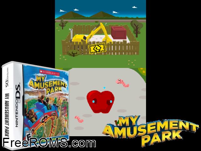 My Amusement Park NDS game showing 3D box cover and gameplay screenshot