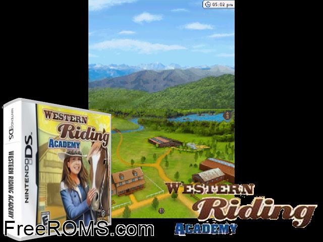 My Western Horse Europe NDS game showing 3D box cover and gameplay screenshot