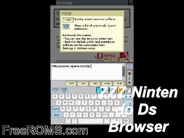 Nintendo DS Browser Europe NDS game showing 3D box cover and gameplay screenshot