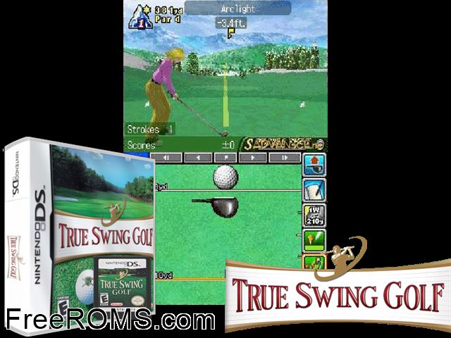 Otona no DS Golf Japan NDS game showing 3D box cover and gameplay screenshot