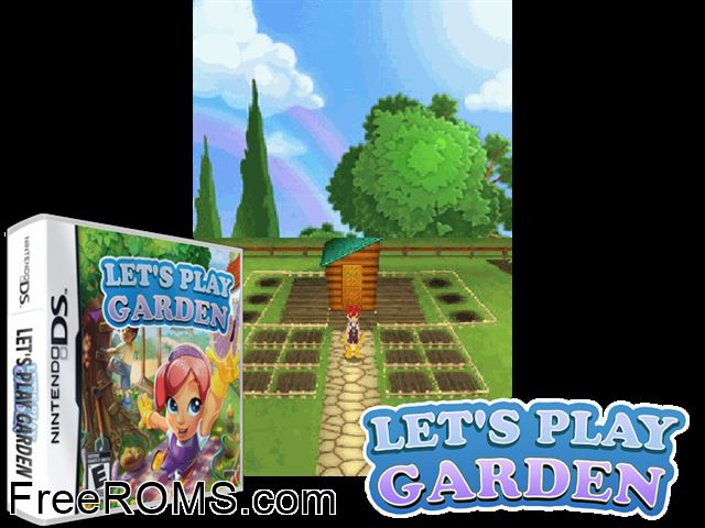 Play Gardens Europe NDS game showing 3D box cover and gameplay screenshot