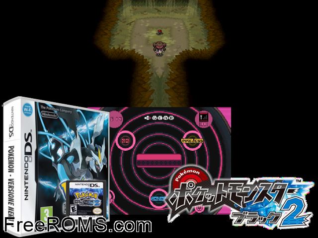 Pokemon Versione Nera 2 NDS game showing 3D box cover and gameplay screenshot
