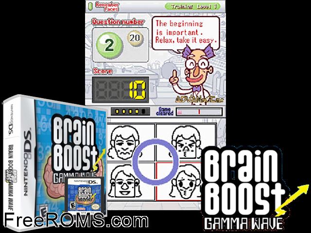 Professors Brain Trainer - Logic, The Europe NDS game showing 3D box cover and gameplay screenshot