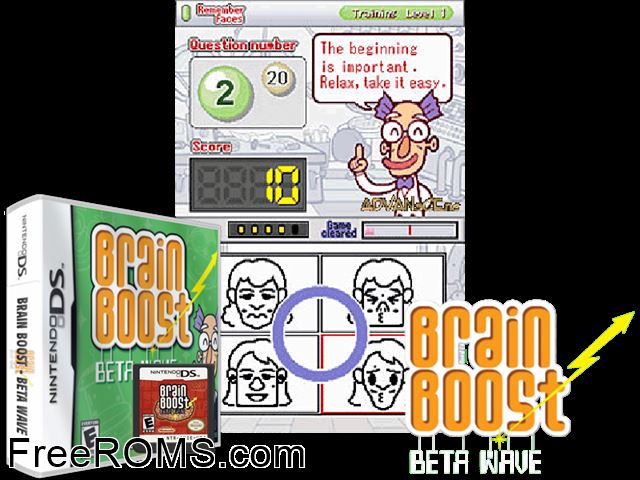 Professors Brain Trainer - Memory, The Europe NDS game showing 3D box cover and gameplay screenshot