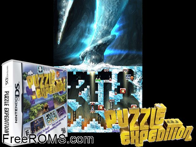 Puzzle Expedition NDS game showing 3D box cover and gameplay screenshot