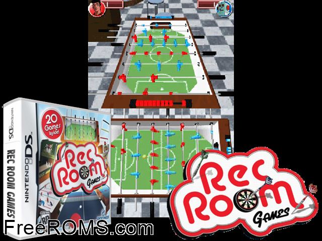 Rec Room Games NDS game showing 3D box cover and gameplay screenshot