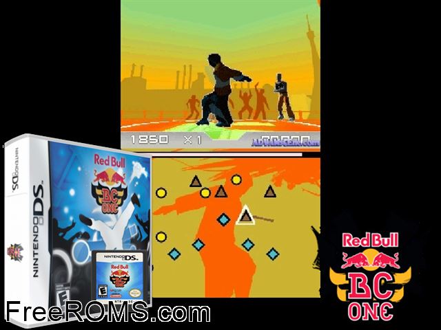 Red Bull BC One NDS game showing 3D box cover and gameplay screenshot