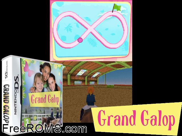 Saddle Club The Europe NDS game showing 3D box cover and gameplay screenshot