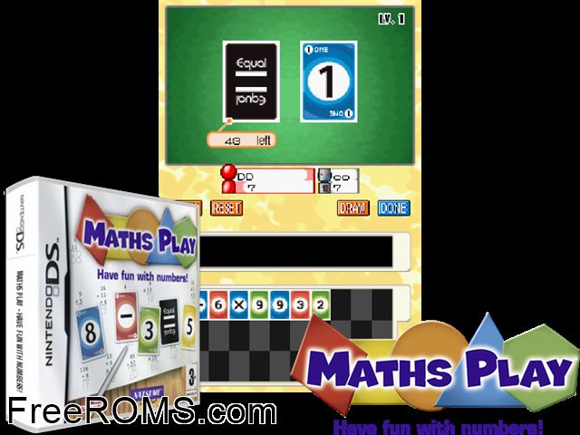 Sansuu Puzzle Game - Equal Card DS Japan NDS game showing 3D box cover and gameplay screenshot