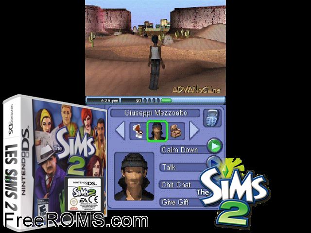 Sims 2 - Hachamecha Hotel Life, The Japan NDS game showing 3D box cover and gameplay screenshot