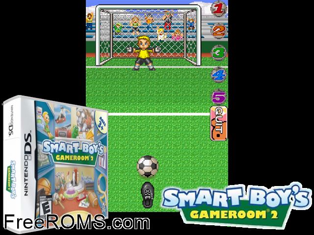 Smart Boys - Gameroom 2 NDS game showing 3D box cover and gameplay screenshot