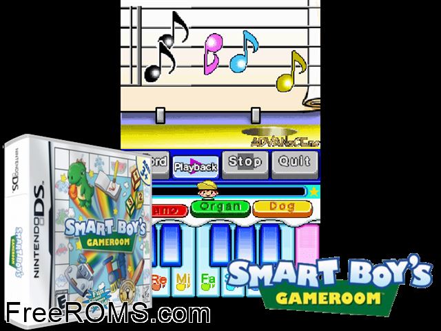 Smart Boys Gameroom NDS game showing 3D box cover and gameplay screenshot
