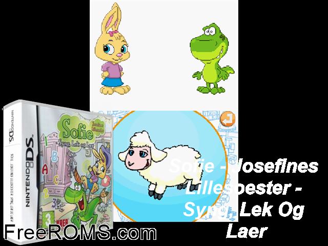 Sofie - Syng, Lek og Laer Europe NDS game showing 3D box cover and gameplay screenshot