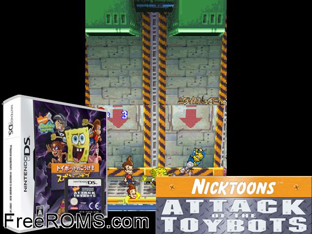 SpongeBob SquarePants to Nakama Tachi Japan NDS game showing 3D box cover and gameplay screenshot