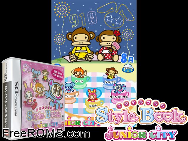 Style Book - Junior City Japan NDS game showing 3D box cover and gameplay screenshot