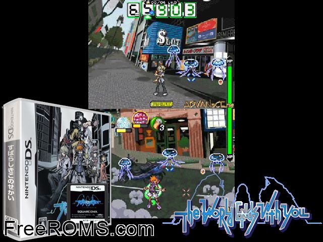 Subarashiki Kono Sekai - Its a Wonderful World Japan NDS game showing 3D box cover and gameplay screenshot