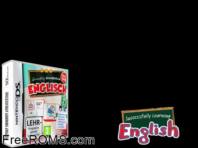 Successfully Learning English Year 4-5 Europe NDS game showing 3D box cover and gameplay screenshot