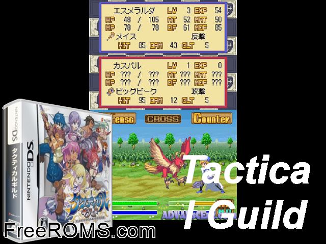 Tactical Guild Japan NDS game showing 3D box cover and gameplay screenshot
