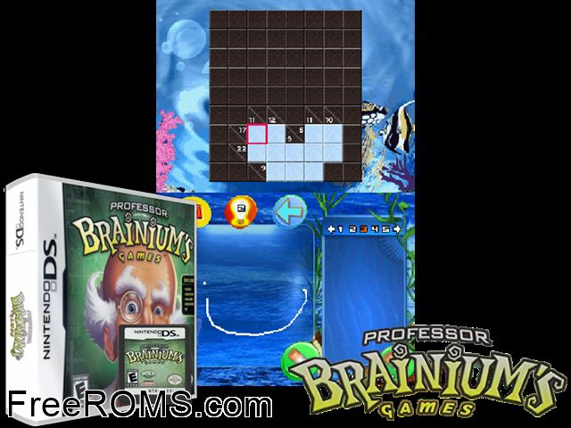 Tele 7 Jeux - Professor Brainmaniac Europe NDS game showing 3D box cover and gameplay screenshot