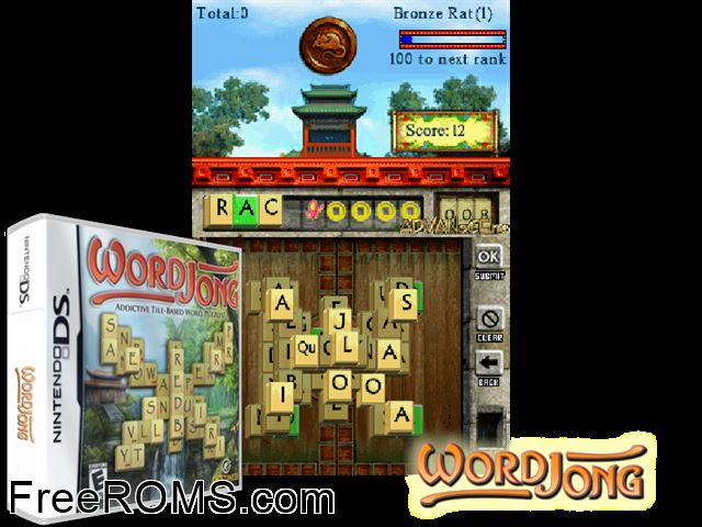 Tele 7 Jeux - WordJong France NDS game showing 3D box cover and gameplay screenshot