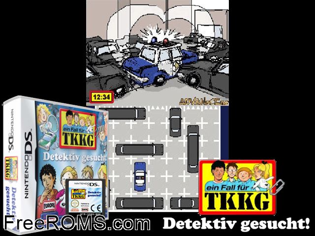 TKKG - Detektiv Gesucht! Germany NDS game showing 3D box cover and gameplay screenshot