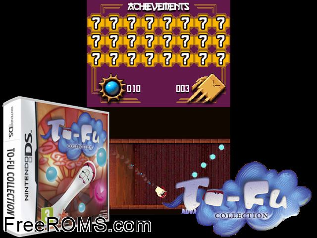 To-Fu Collection Europe NDS game showing 3D box cover and gameplay screenshot