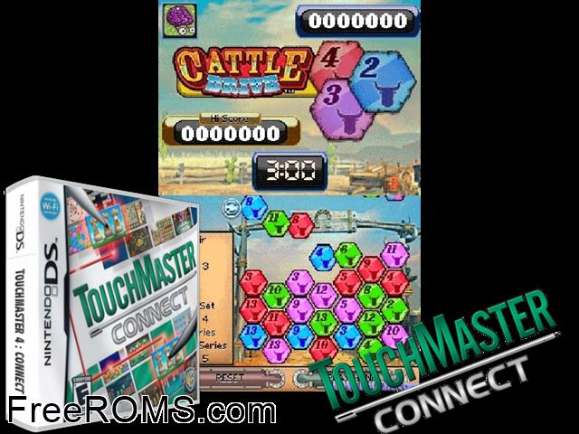 Touchmaster - Connect NDS game showing 3D box cover and gameplay screenshot