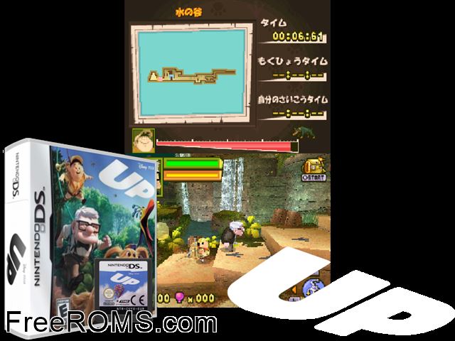 Up Italy NDS game showing 3D box cover and gameplay screenshot