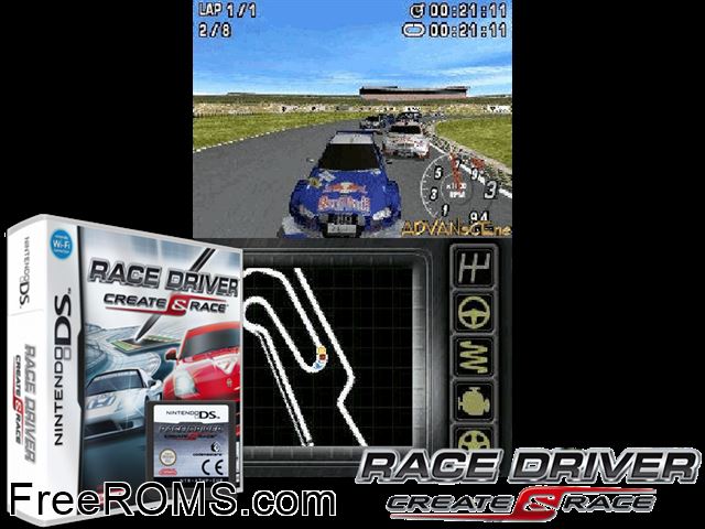 V8 Supercars Australia 3 - Create and Race NDS game showing 3D box cover and gameplay screenshot