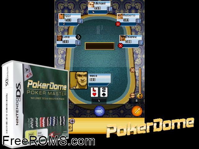 Veronica Poker Netherlands NDS game showing 3D box cover and gameplay screenshot