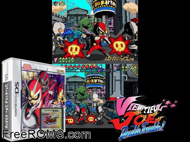 Viewtiful Joe - Scratch! Japan NDS game showing 3D box cover and gameplay screenshot