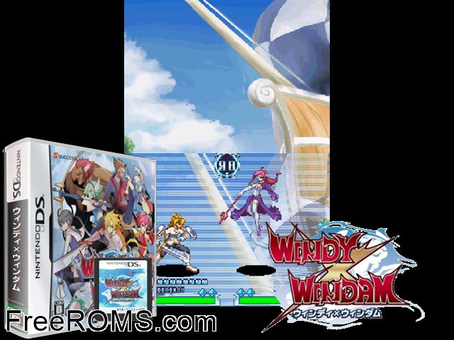 Windy x Windam Japan NDS game showing 3D box cover and gameplay screenshot