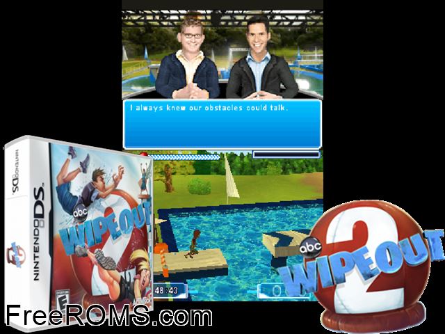 Wipeout 2 NDS game showing 3D box cover and gameplay screenshot