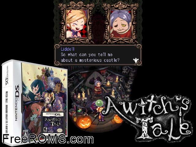 Witch Tale - Minarai Majo to 7-Nin no Hime Japan NDS game showing 3D box cover and gameplay screenshot