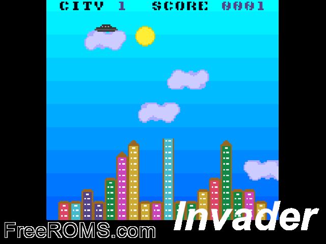 Invaders by Tomasz Slanina NeoGeo Pocket game showing 3D box cover and gameplay screenshot