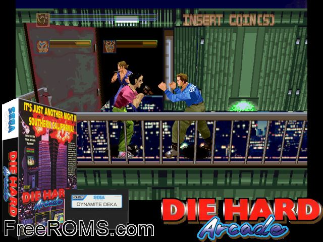 Die Hard NES game showing 3D box cover and gameplay screenshot